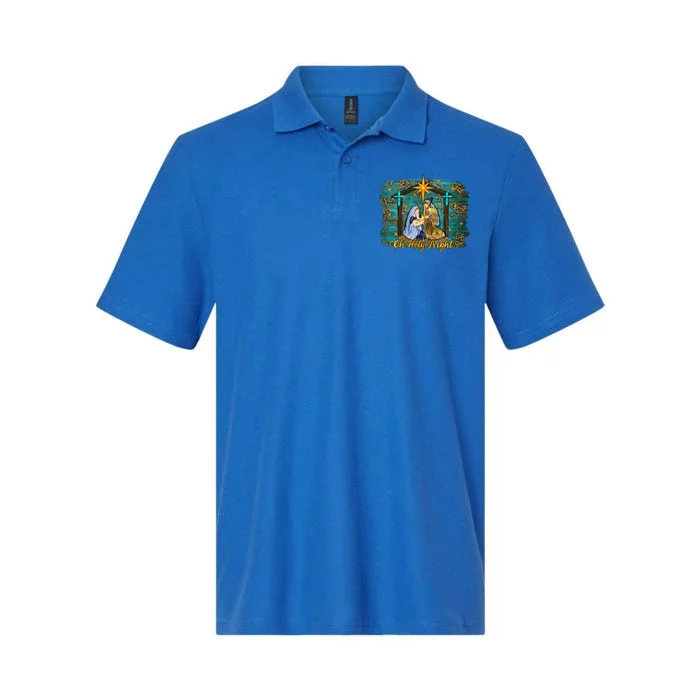 Beautiful Nativity Scene Jesus Christmas Graphic Gift Softstyle Adult Sport Polo