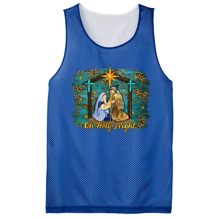 Beautiful Nativity Scene Jesus Christmas Graphic Gift Mesh Reversible Basketball Jersey Tank