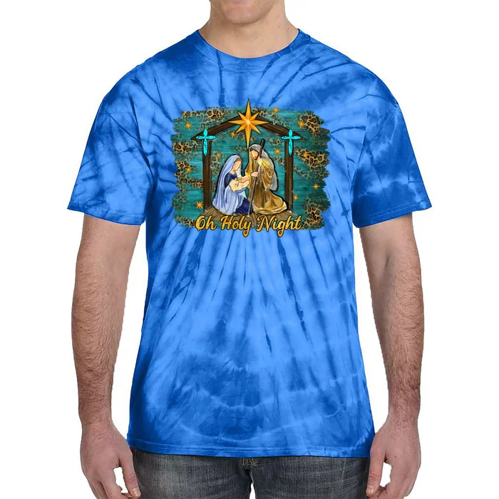 Beautiful Nativity Scene Jesus Christmas Graphic Gift Tie-Dye T-Shirt