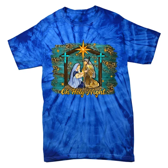 Beautiful Nativity Scene Jesus Christmas Graphic Gift Tie-Dye T-Shirt