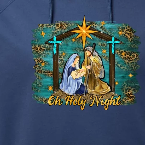 Beautiful Nativity Scene Jesus Christmas Graphic Gift Performance Fleece Hoodie