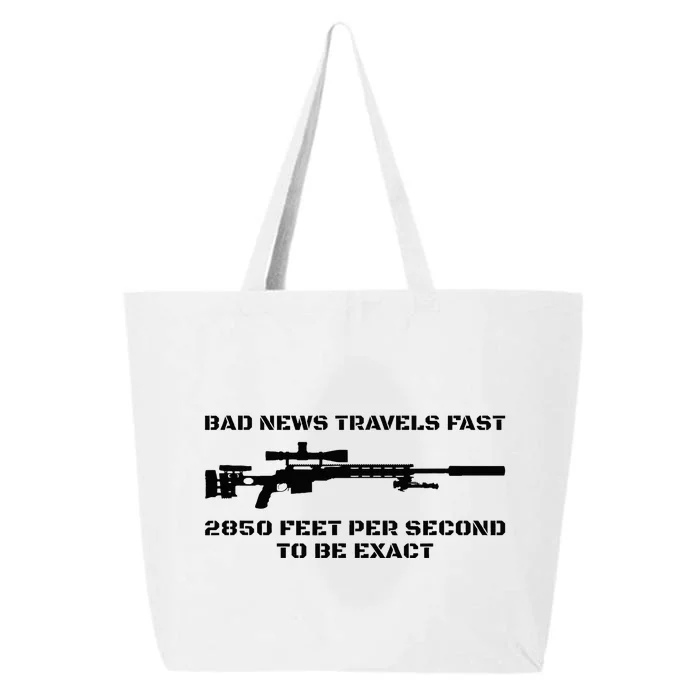 Bad News Sniper Rifle Army Joke Military Humor 25L Jumbo Tote