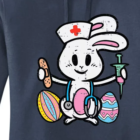 Bunny Nurse Stethoscope Cute Rabbit Scrub Women's Pullover Hoodie