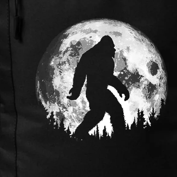 Bigfoot Night Stroll! Cool Full Moon Night & Trees Sasquatch Daily Commute Backpack