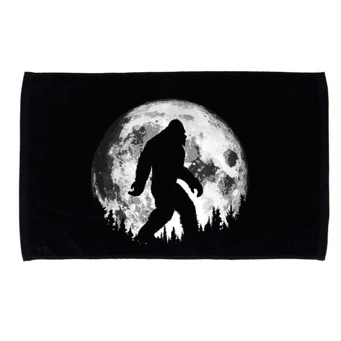 Bigfoot Night Stroll! Cool Full Moon Night & Trees Sasquatch Microfiber Hand Towel