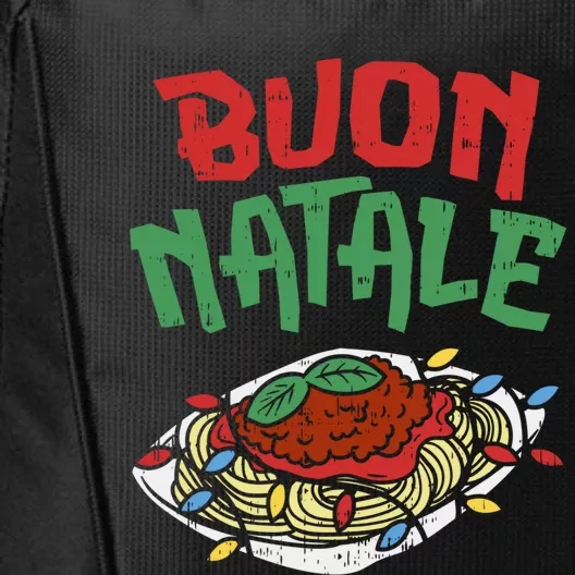 Buon Natale Spaghetti Gift Italian Christmas Gift City Backpack