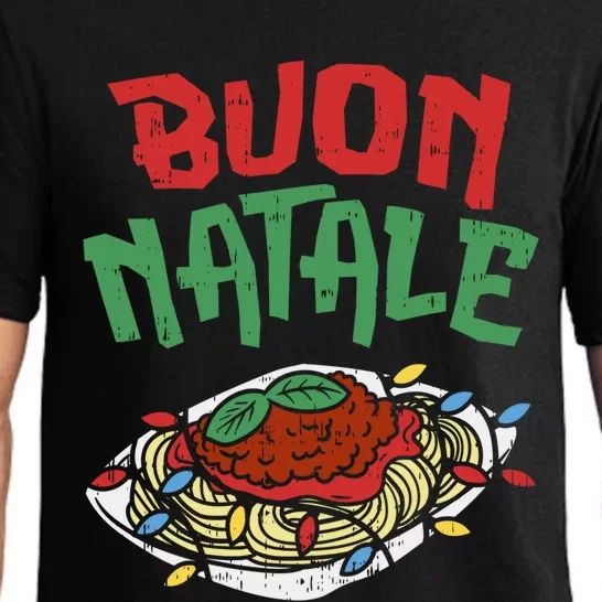 Buon Natale Spaghetti Gift Italian Christmas Gift Pajama Set