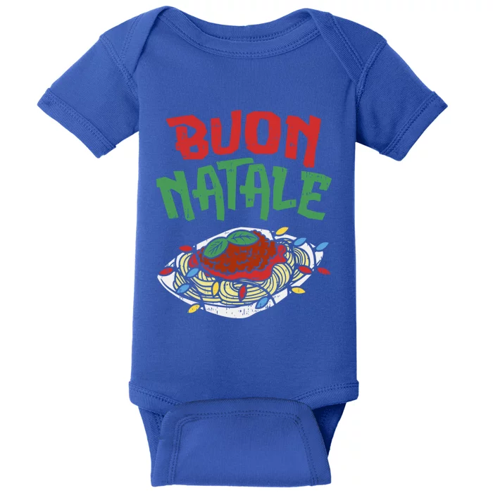 Buon Natale Spaghetti Gift Italian Christmas Gift Baby Bodysuit