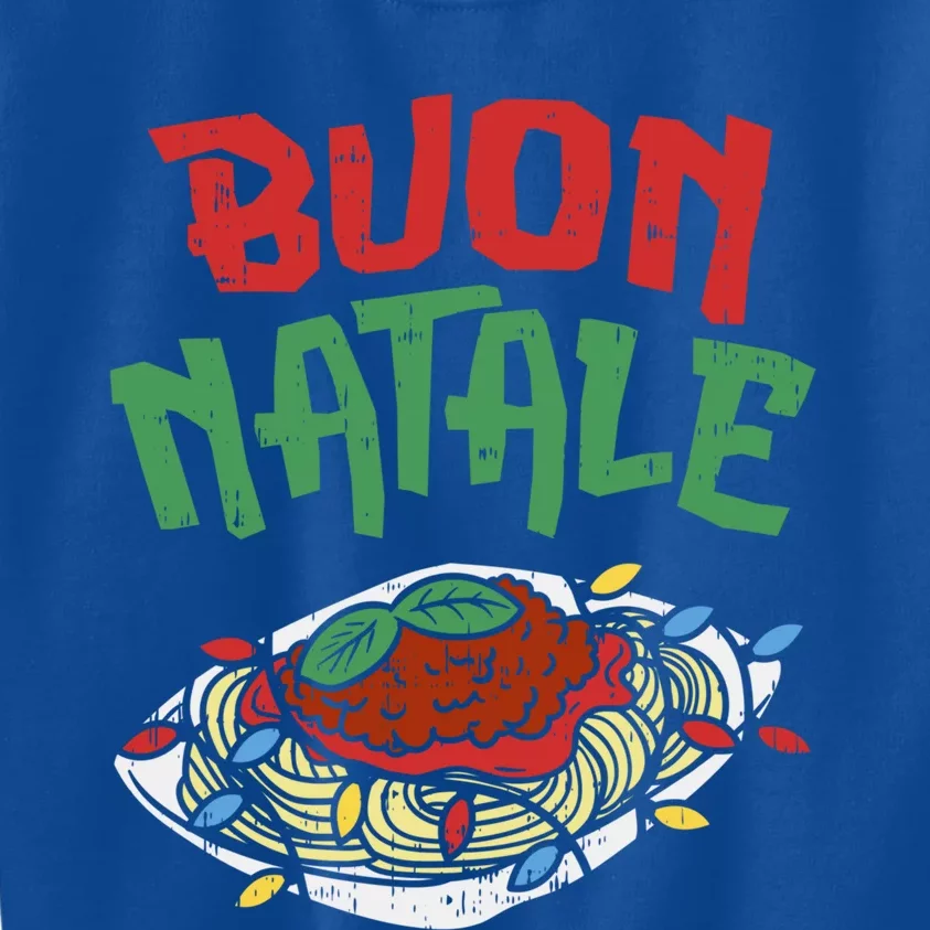 Buon Natale Spaghetti Gift Italian Christmas Gift Kids Sweatshirt