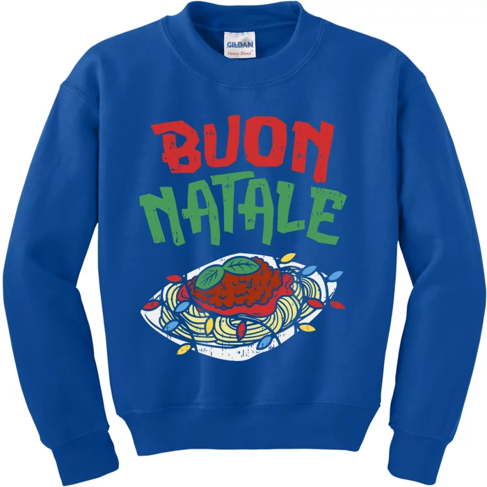 Buon Natale Spaghetti Gift Italian Christmas Gift Kids Sweatshirt