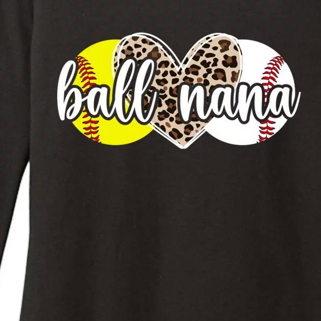 Ball Nana Softball Baseball Nana Of Ballers Great Gift Womens CVC Long Sleeve Shirt