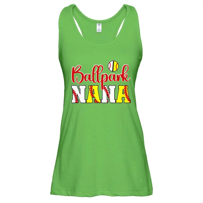 Ballpark Nana Softball Ladies Essential Flowy Tank