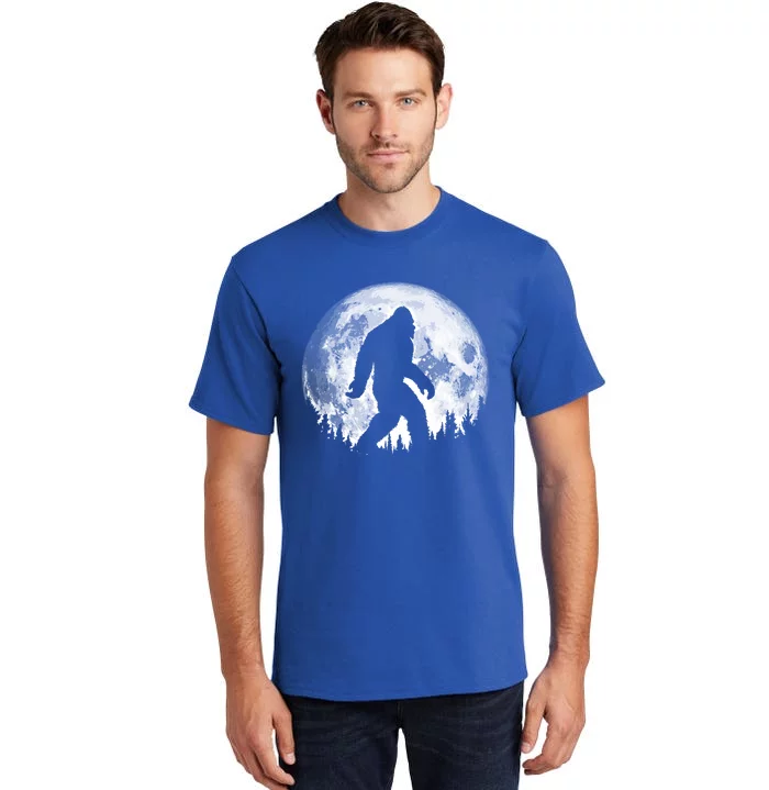 Bigfoot Night Stroll! Cool Full Moon And Trees Sasquatch Cute Gift Tall T-Shirt