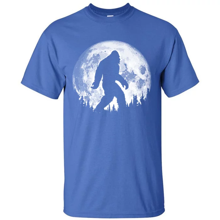 Bigfoot Night Stroll! Cool Full Moon And Trees Sasquatch Cute Gift Tall T-Shirt