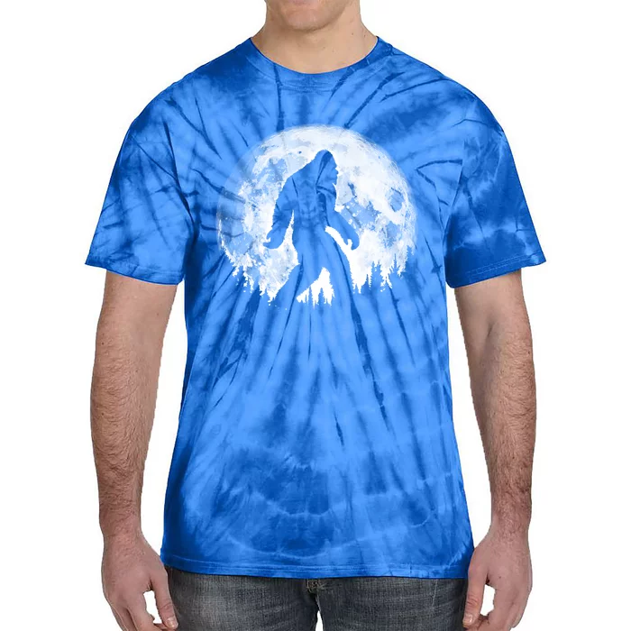 Bigfoot Night Stroll! Cool Full Moon And Trees Sasquatch Cute Gift Tie-Dye T-Shirt