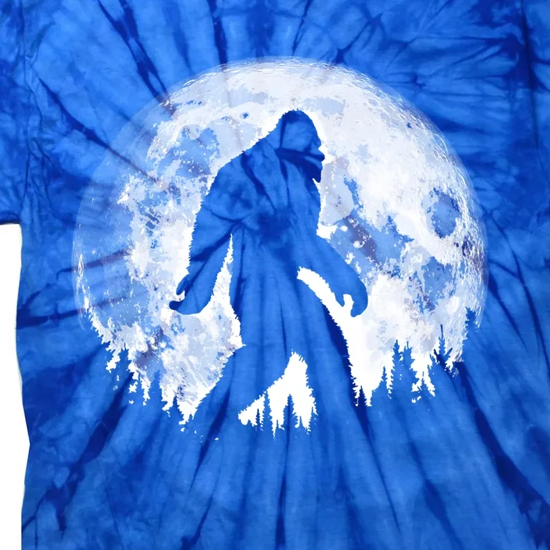 Bigfoot Night Stroll! Cool Full Moon And Trees Sasquatch Cute Gift Tie-Dye T-Shirt