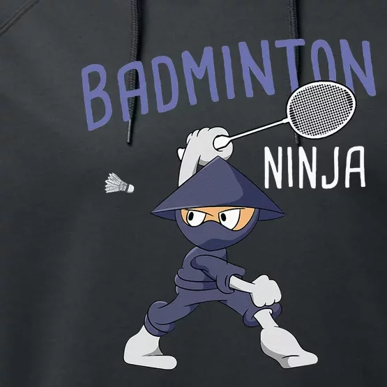 Badminton Ninja Shuttlecock Boy Badminton Performance Fleece Hoodie