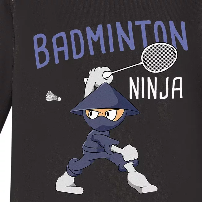 Badminton Ninja Shuttlecock Boy Badminton Baby Long Sleeve Bodysuit