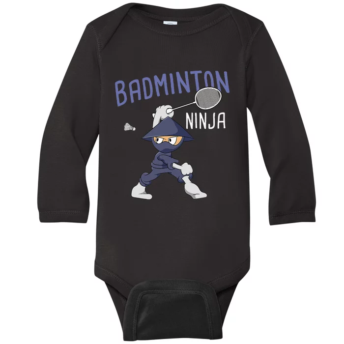 Badminton Ninja Shuttlecock Boy Badminton Baby Long Sleeve Bodysuit