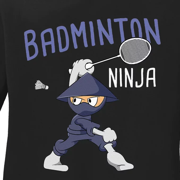 Badminton Ninja Shuttlecock Boy Badminton Ladies Long Sleeve Shirt