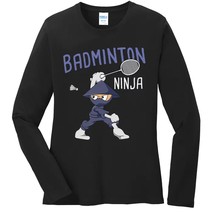 Badminton Ninja Shuttlecock Boy Badminton Ladies Long Sleeve Shirt