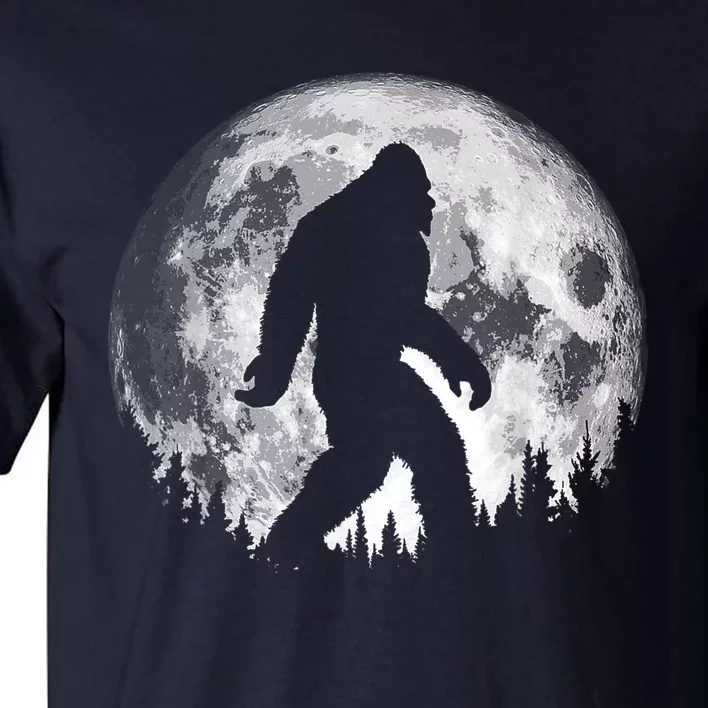 Bigfoot Night Stroll! Cool Full Moon & Trees Sasquatch Tall T-Shirt