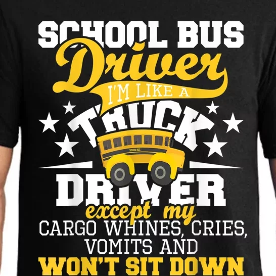 Be Nice To The Bus Driver Funny School Bus Driver Gift Pajama Set