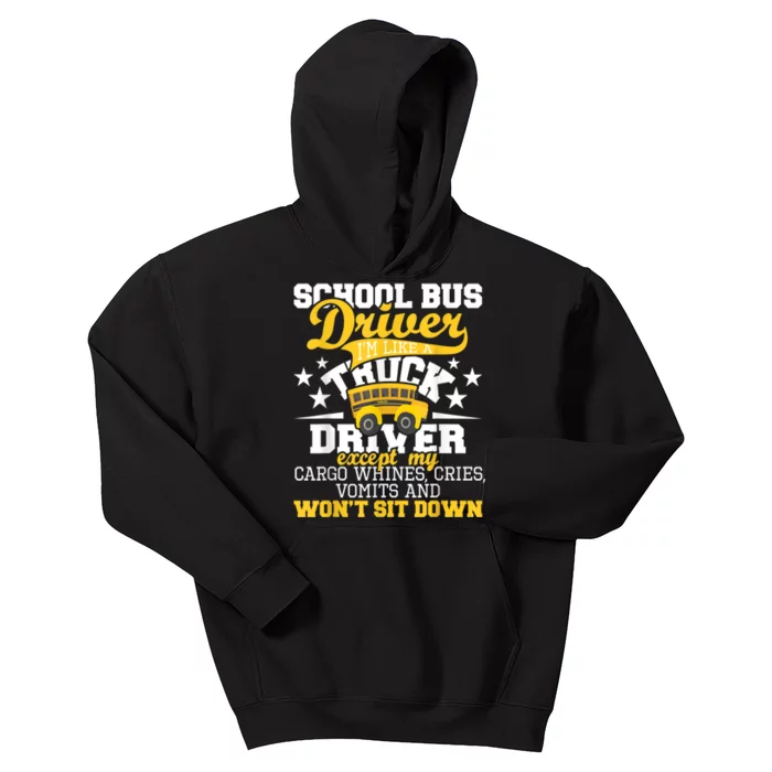 Be Nice To The Bus Driver Funny School Bus Driver Gift Kids Hoodie