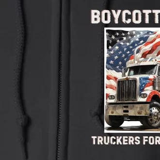 Boycott Nyc Truckers For Trump Full Zip Hoodie