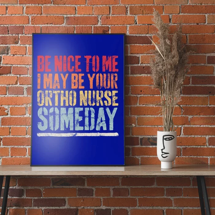 Be Nice To Me I May Be Your Ortho Nurse Someday Gift Poster