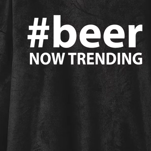 Beer Now Trending Funny Drinking Gift Hooded Wearable Blanket