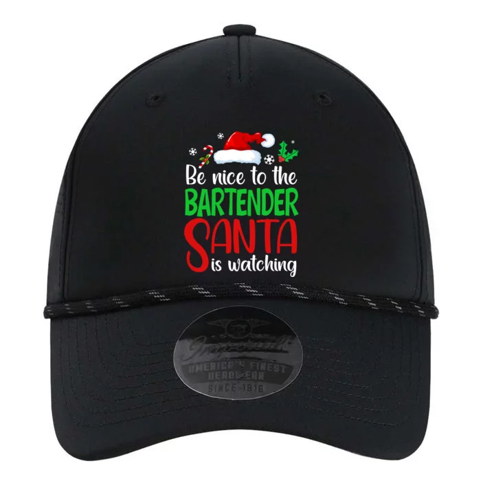 Be Nice To The Bartender Santa Is Watching Xmas Gift Performance The Dyno Cap