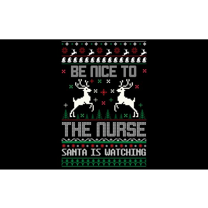 Be Nice To The Nurse Santa Is Watching Bumper Sticker