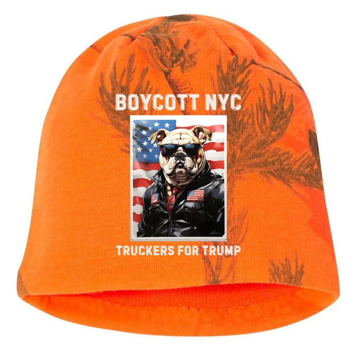 Boycott Nyc Truckers For Trump Kati - Camo Knit Beanie