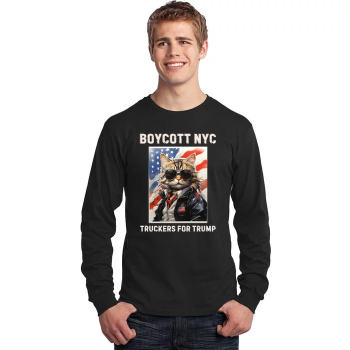 Boycott Nyc Truckers For Trump Tall Long Sleeve T-Shirt