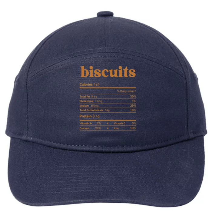 Biscuit Nutrition Thanksgiving Costume Food Facts Christmas 7-Panel Snapback Hat