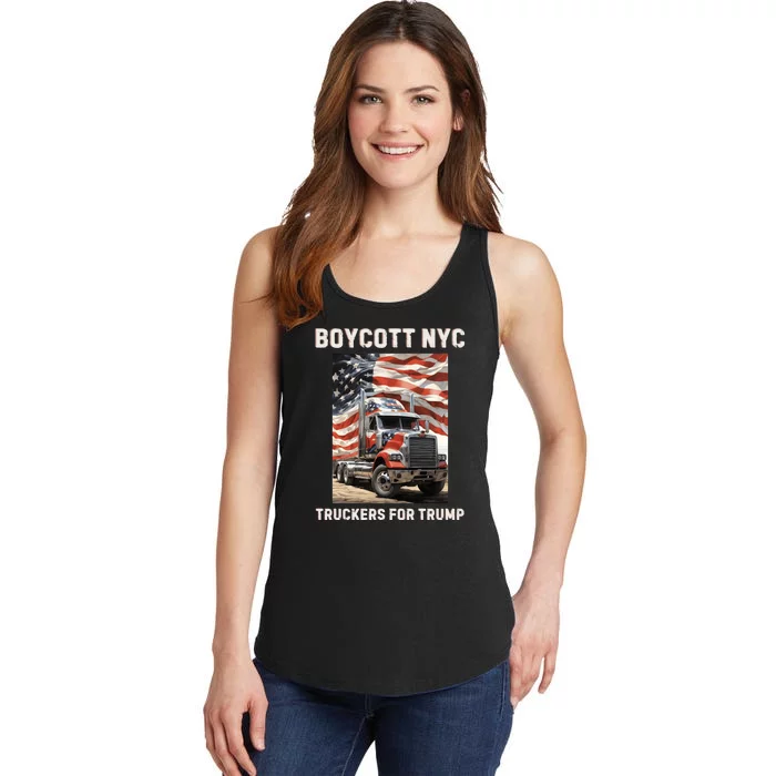 Boycott Nyc Truckers For Trump Ladies Essential Tank