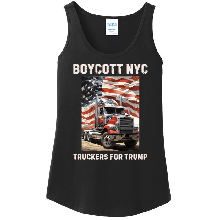 Boycott Nyc Truckers For Trump Ladies Essential Tank