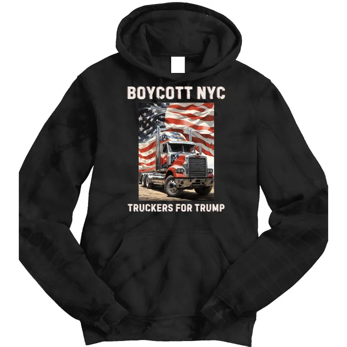 Boycott Nyc Truckers For Trump Tie Dye Hoodie