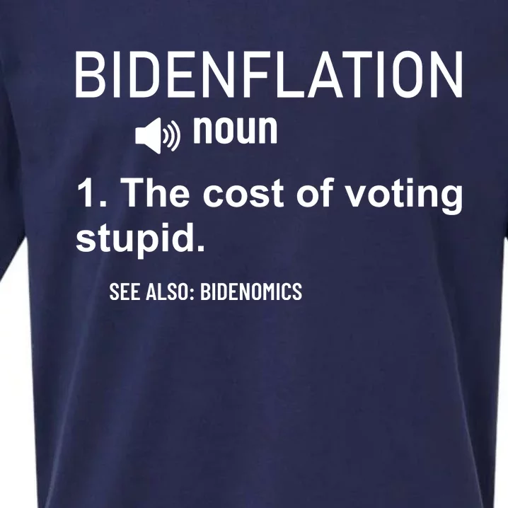 Bidenflation Noun The Cost Of Voting Stupid Sueded Cloud Jersey T-Shirt