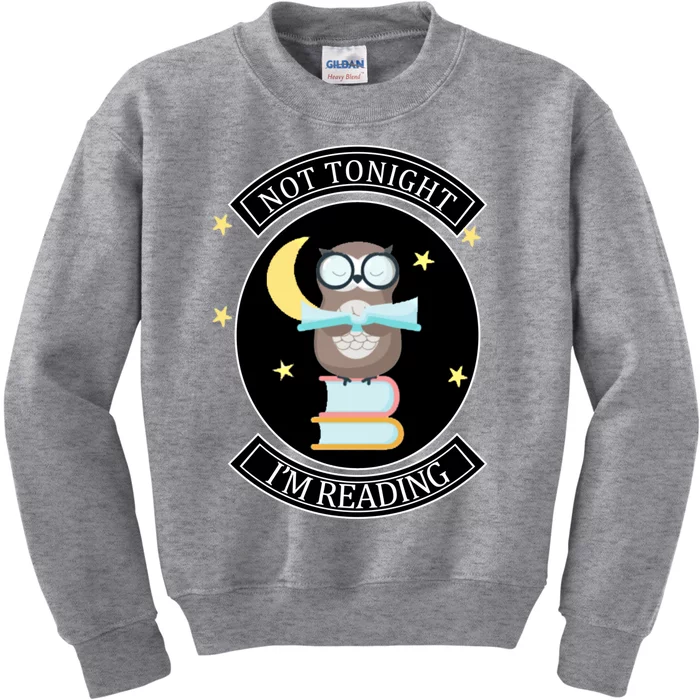 Bookish Not Tonight Im Reading Bookworm For Book Nerds Gift Kids Sweatshirt