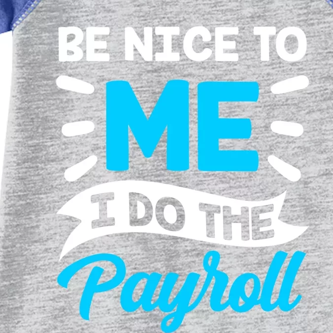 Be Nice To Me I Do The Payroll Hu Resources Hr Employee Gift Infant Baby Jersey Bodysuit