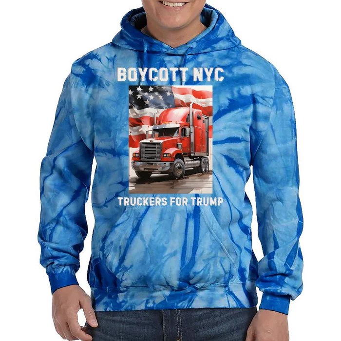 Boycott Nyc Truckers For Trump Tie Dye Hoodie