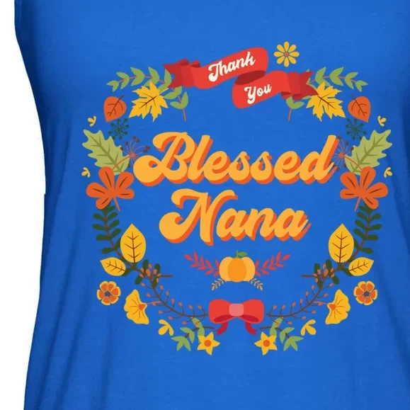 Blessed Nana Thanksgiving Day Turkey Grandma Mom Gift Gift Ladies Essential Flowy Tank