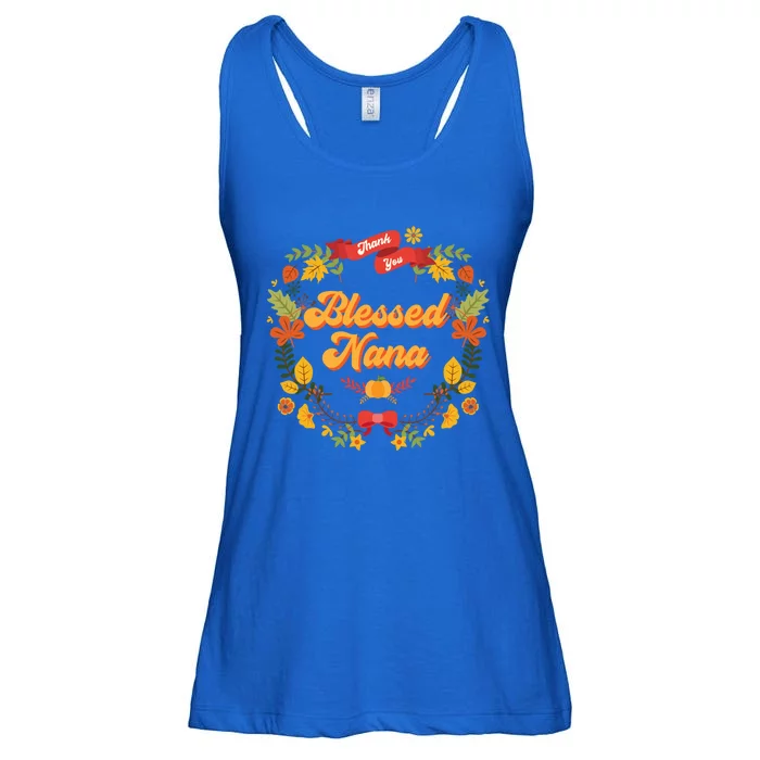 Blessed Nana Thanksgiving Day Turkey Grandma Mom Gift Gift Ladies Essential Flowy Tank