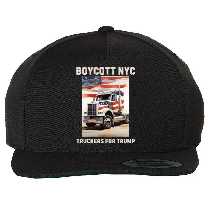 Boycott Nyc Truckers For Trump Wool Snapback Cap