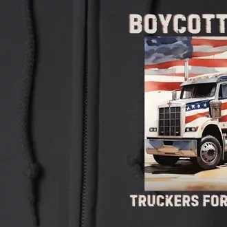 Boycott Nyc Truckers For Trump Full Zip Hoodie