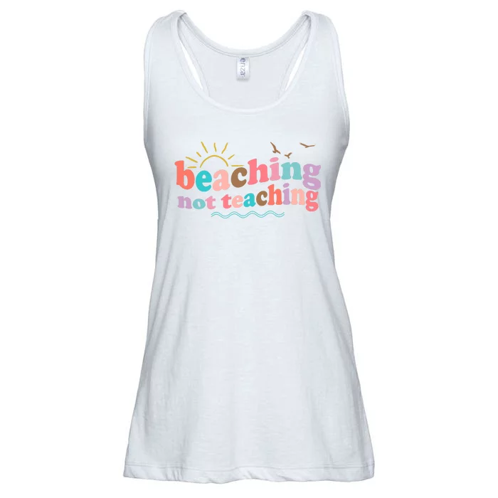 Beaching Not Teaching Summer Break Gift For Teacher Ladies Essential Flowy Tank