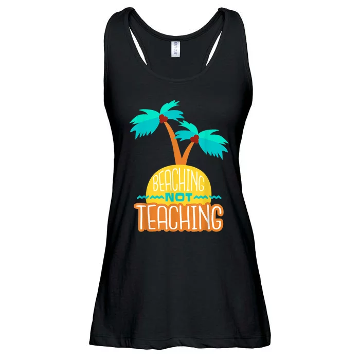 Beaching Not Teaching Teacher Funny Summer Vacation Ladies Essential Flowy Tank