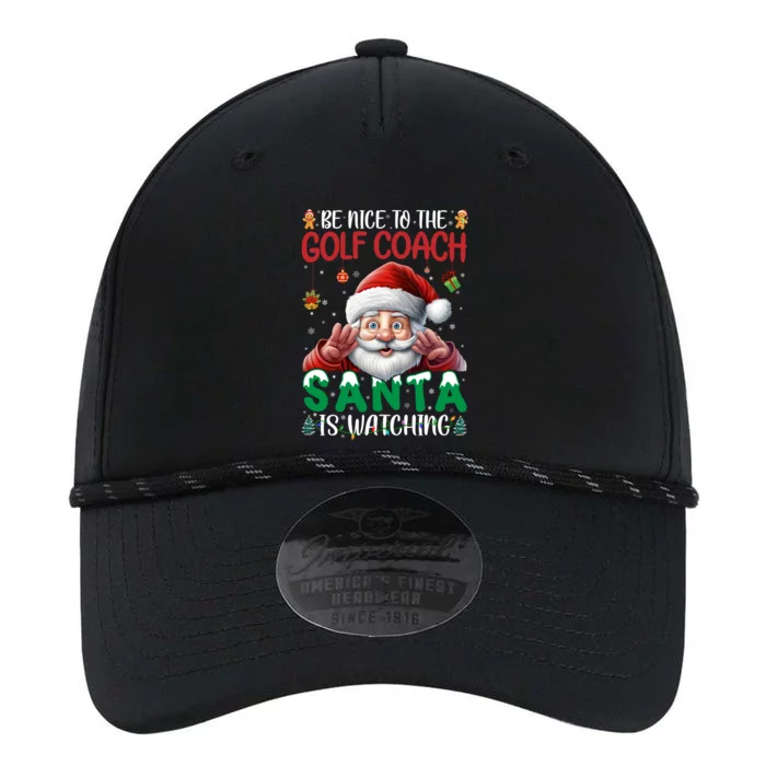 Be Nice To Golf Coach Santa Is Watching Christmas Golf Coach Meaningful Gift Performance The Dyno Cap